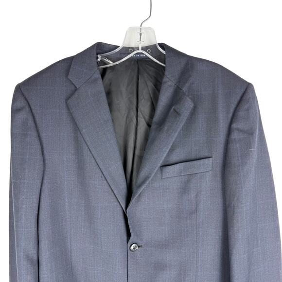 Burberry Bond Street Wool Blazer Navy Lined Two Button Closure Size 40R - Picture 2 of 9